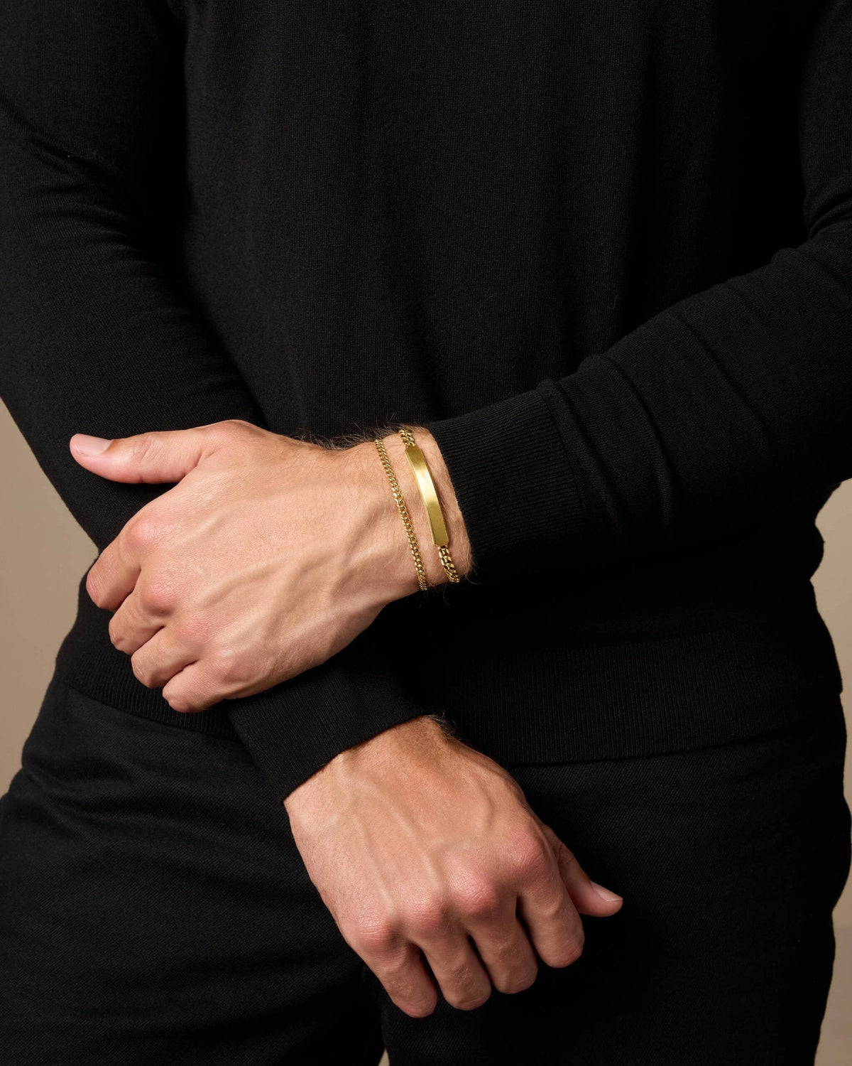Cuban Link ID Bracelet Stack
