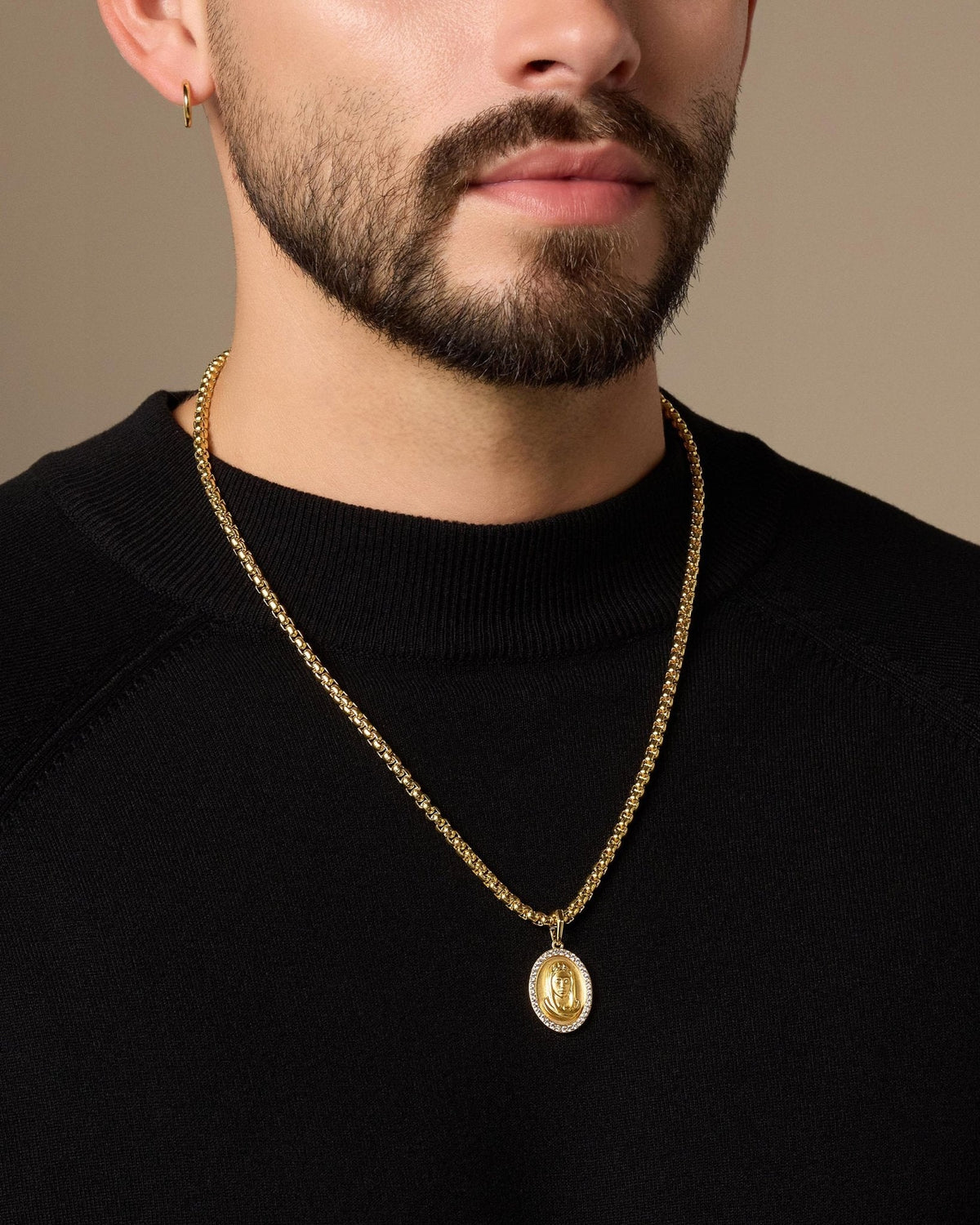Studded St. Mary Pendant