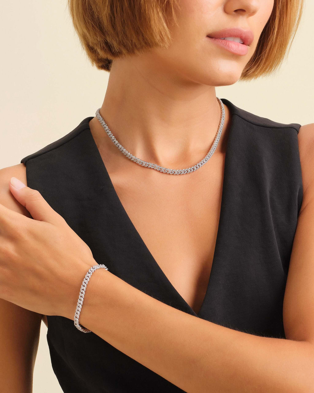 Women's Iced Out Cuban Set 5mm