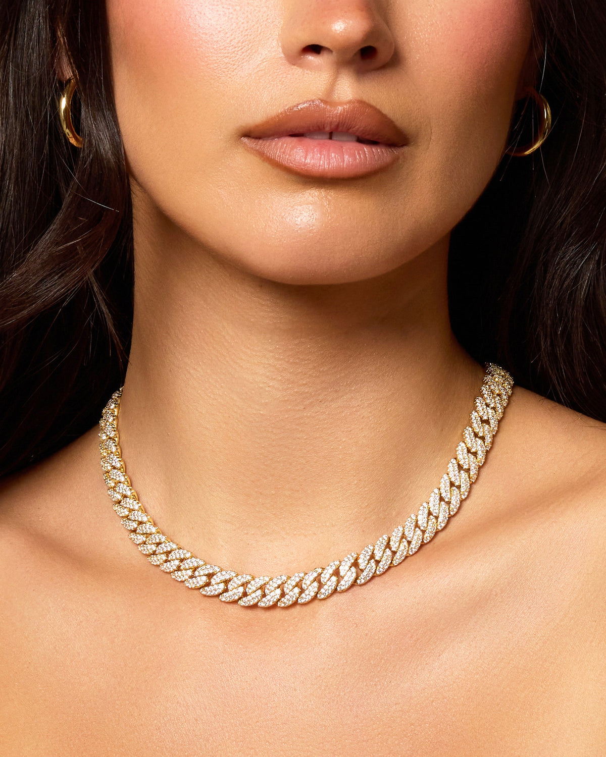 Women's Iced Out Cuban Link Chain 10mm