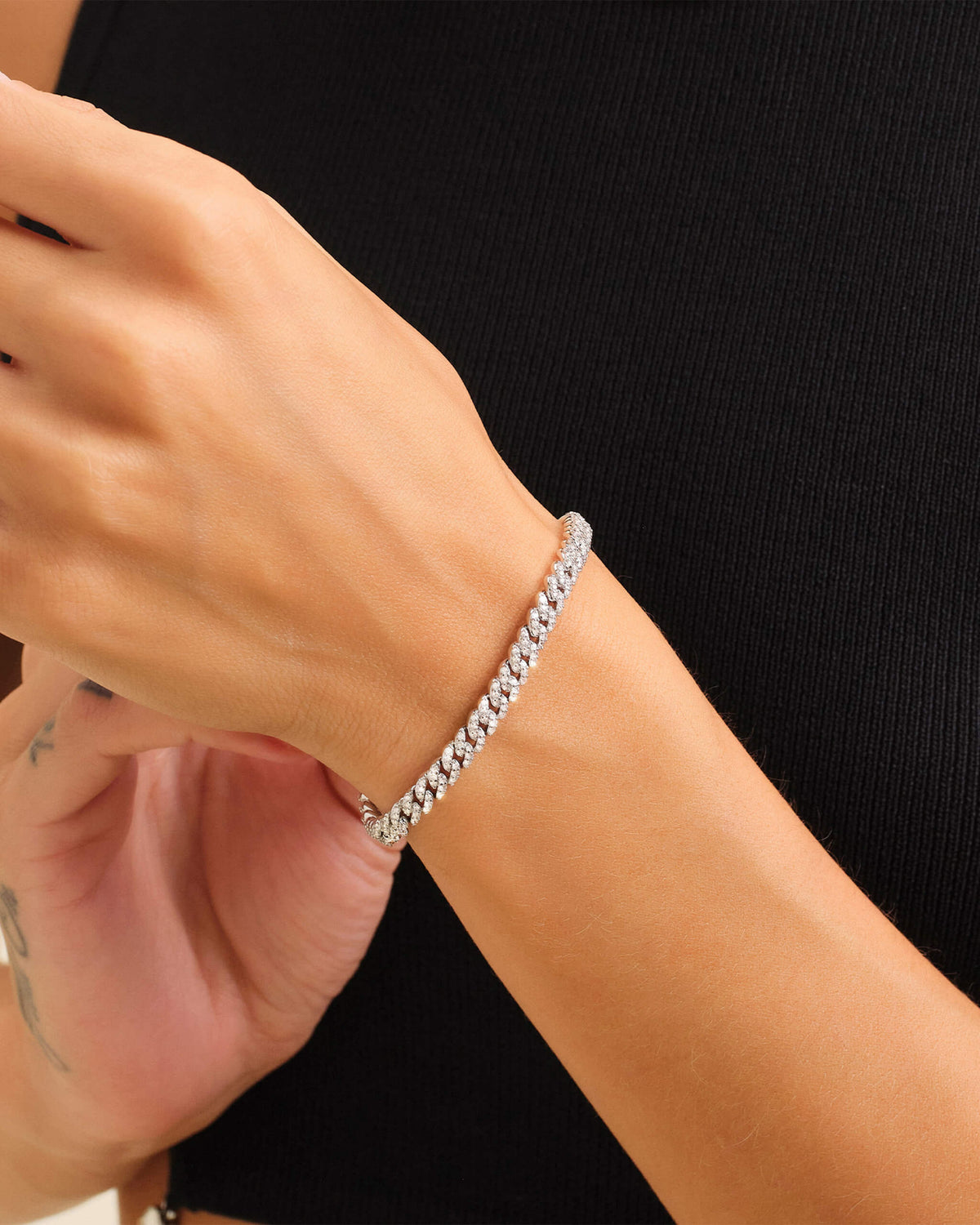 Women's Iced Out Cuban Link Bracelet 5mm