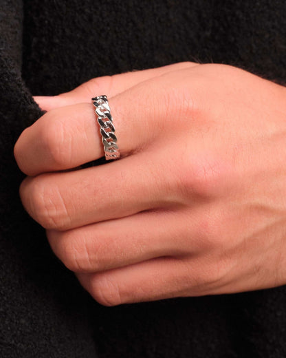Cuban Link Ring Silver