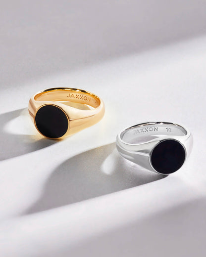 Circle Signet Ring Gold