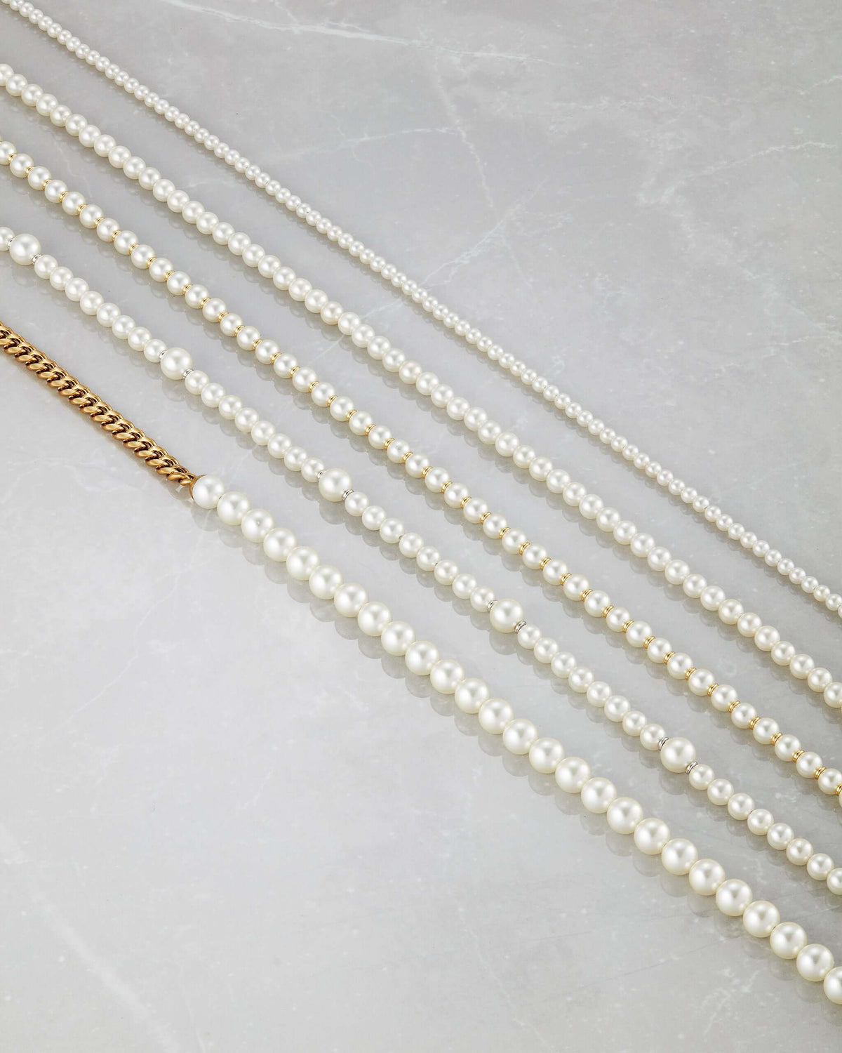 Offset Pearl Necklace