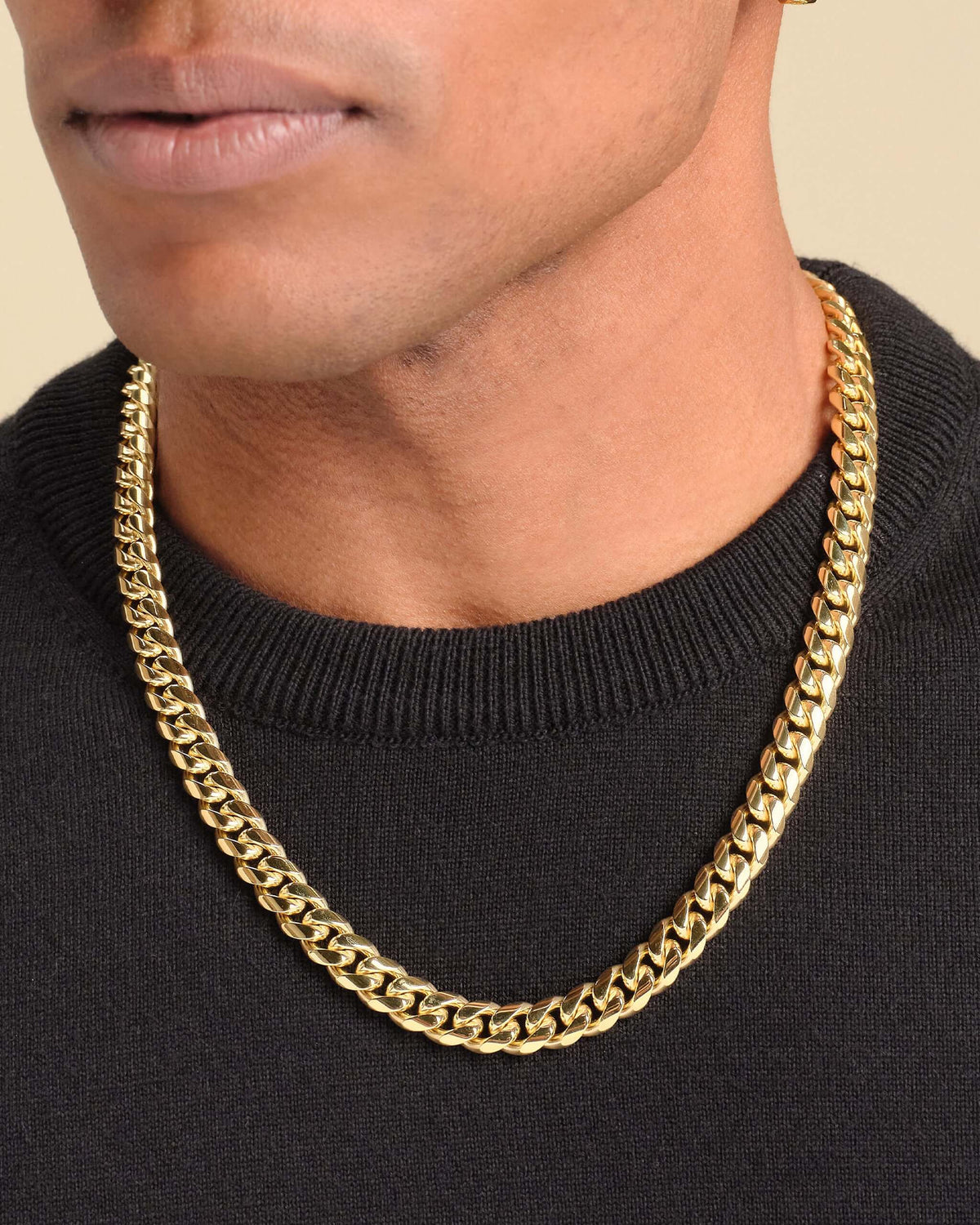 JX1 Chronograph Watch + Cuban Link Chain 10mm