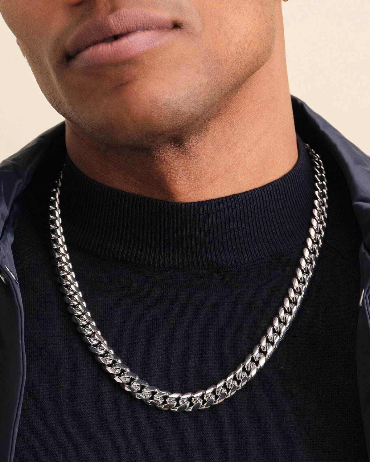 JX1 Chronograph Watch + Cuban Link Chain 10mm