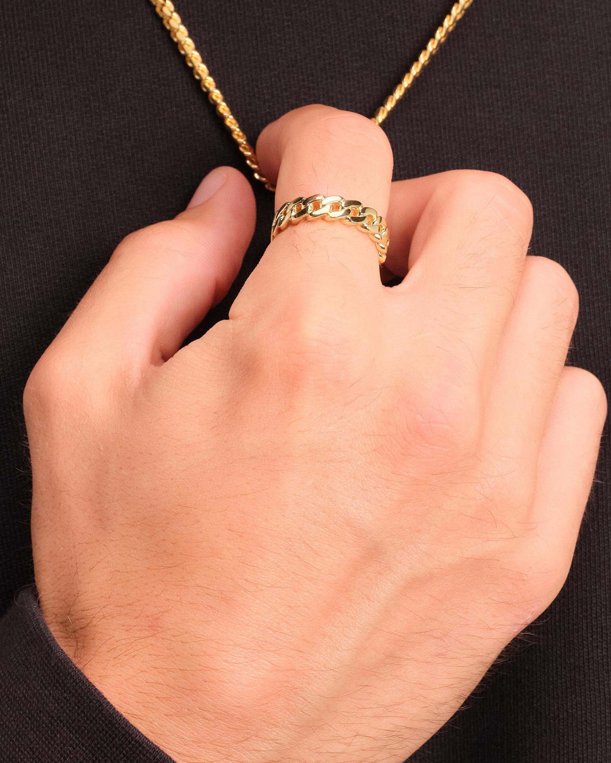 Cuban Link Ring Gold