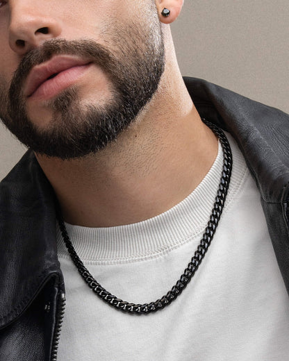 JX1 Chronograph Sport Watch + Cuban Link Chain 8mm