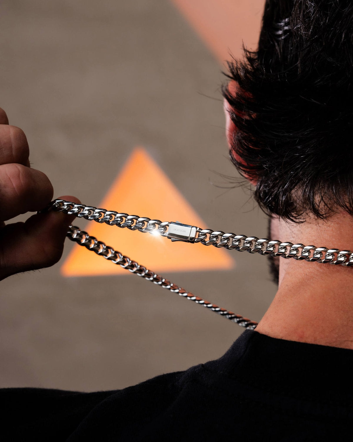 JX1 Chronograph Sport Watch + Cuban Link Chain 8mm