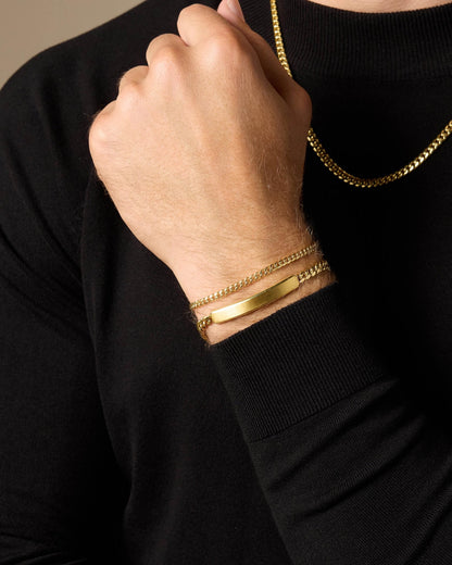 Cuban Link ID Bracelet Stack