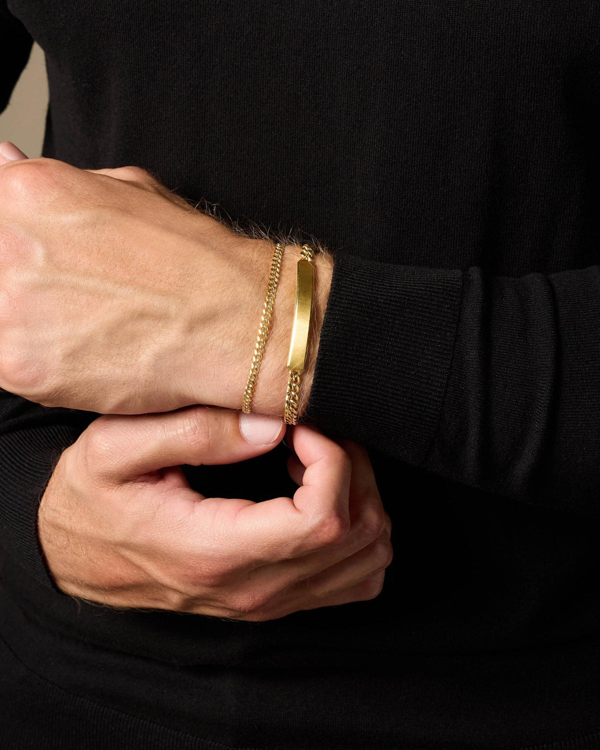Cuban Link ID Bracelet Stack
