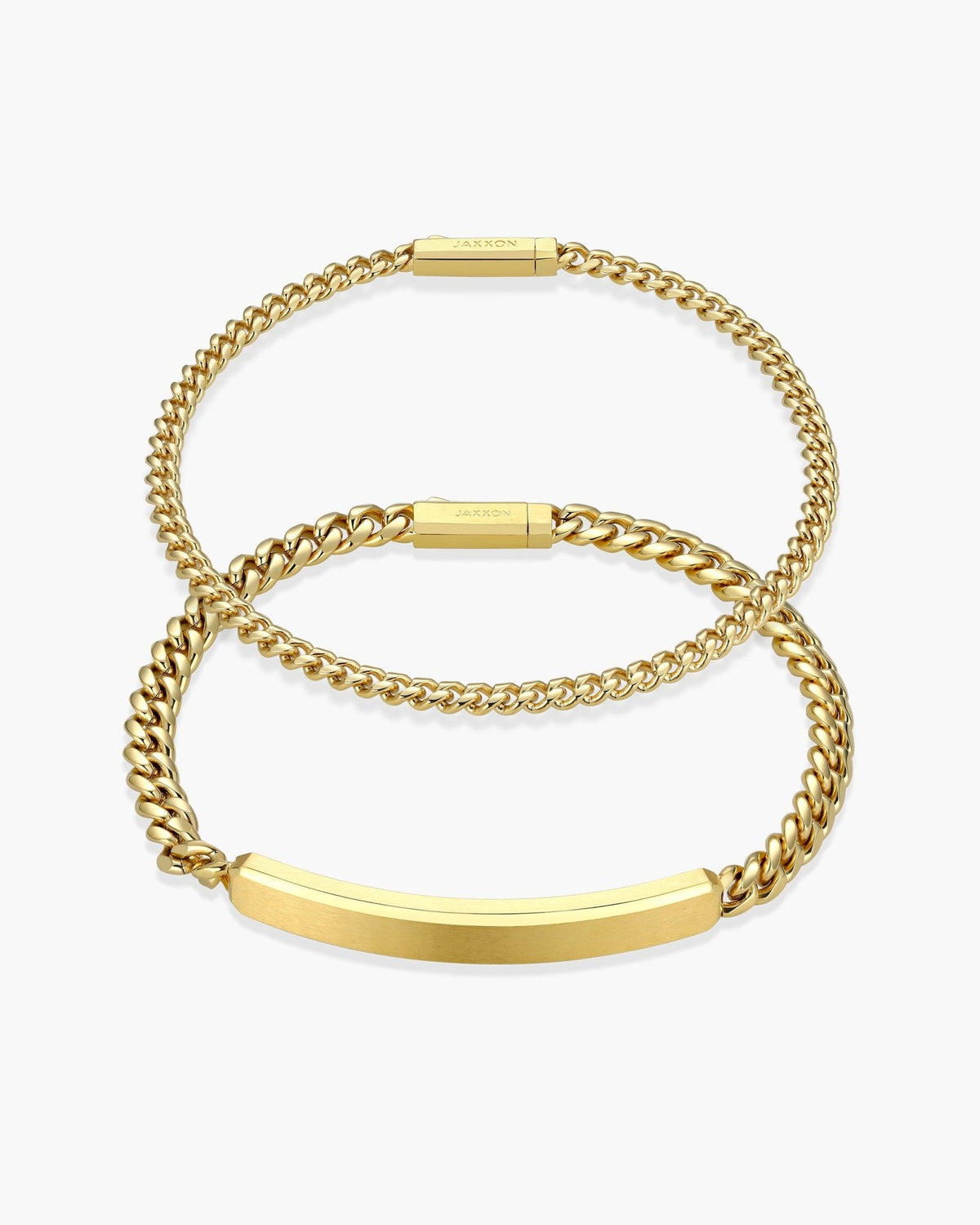 Cuban Link ID Bracelet Stack