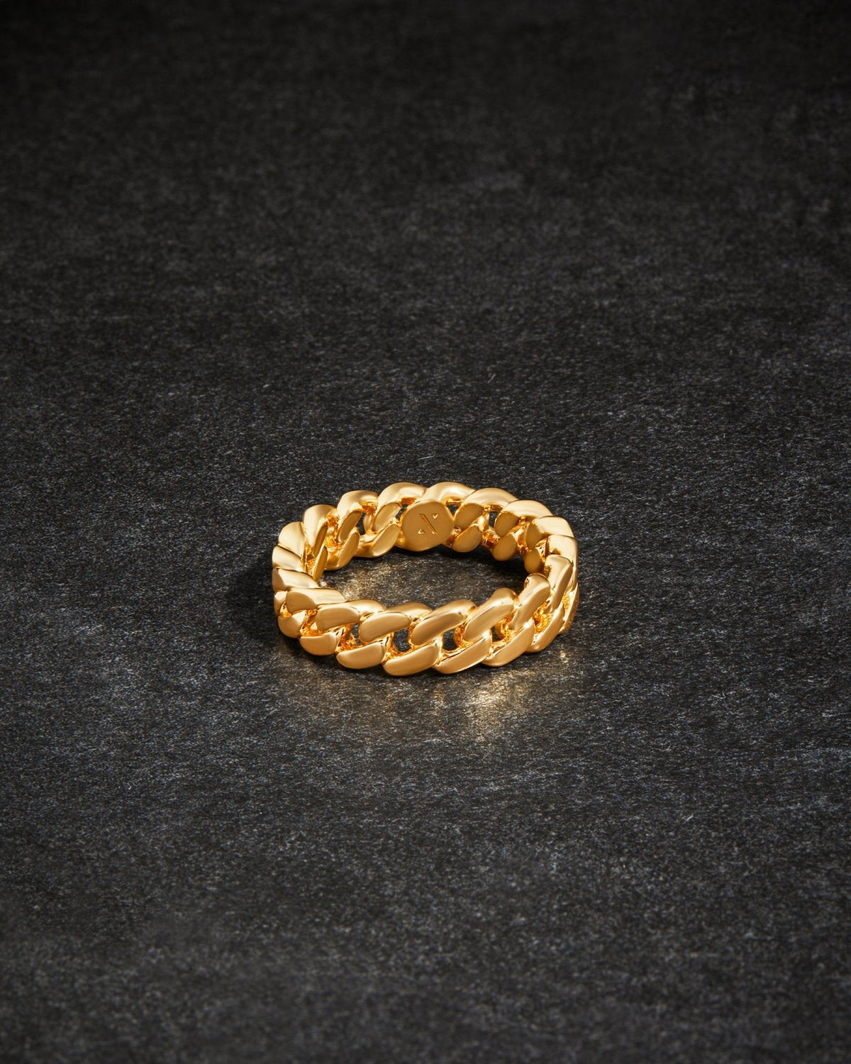 Women's Cuban Link Ring Gold