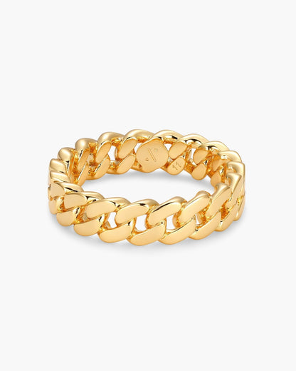 Women's Cuban Link Ring Gold