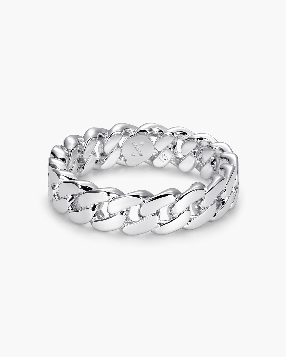 Women's Cuban Link Ring Silver
