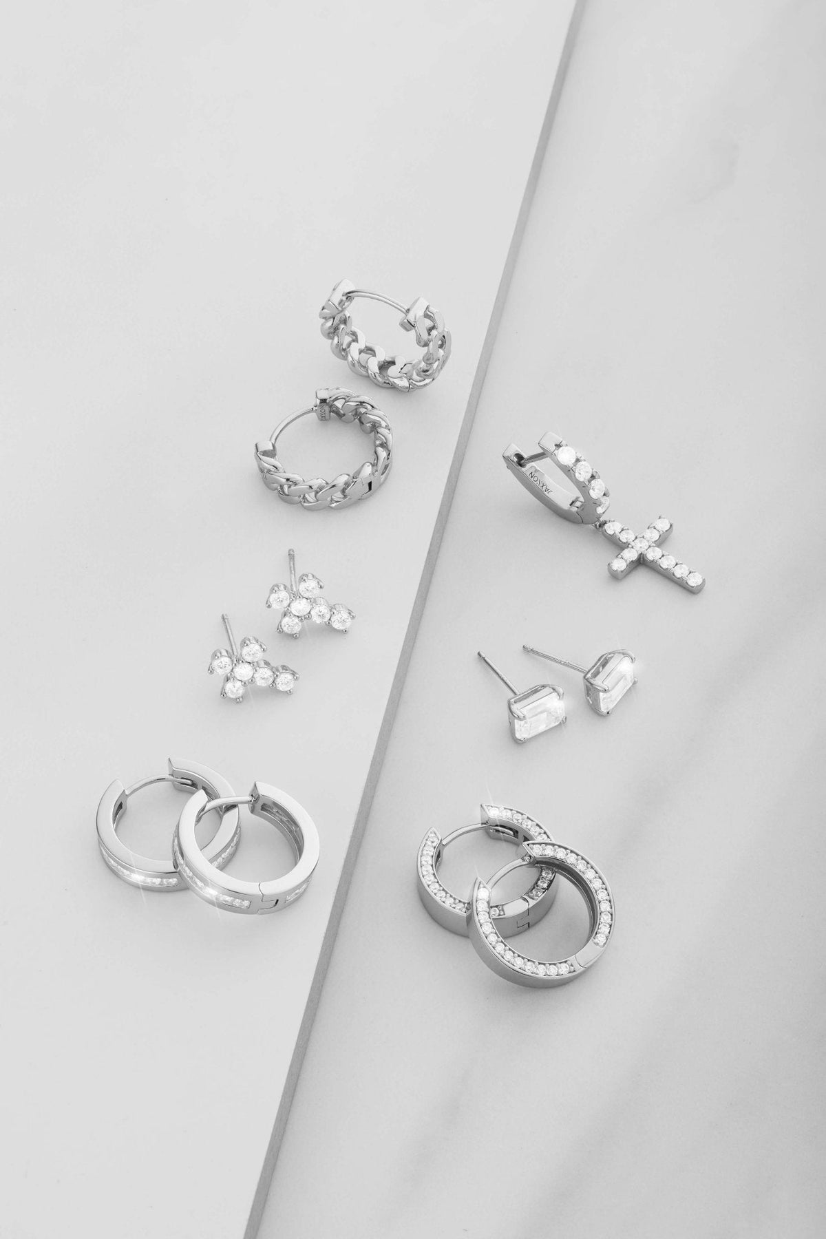 Emerald Cut Stud Earrings 5mm x 7mm