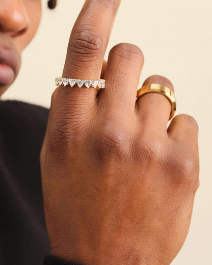 Heart Eternity Ring Gold