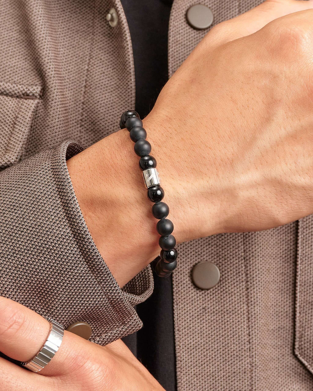 Hidden Hills Beaded Bracelet Silver