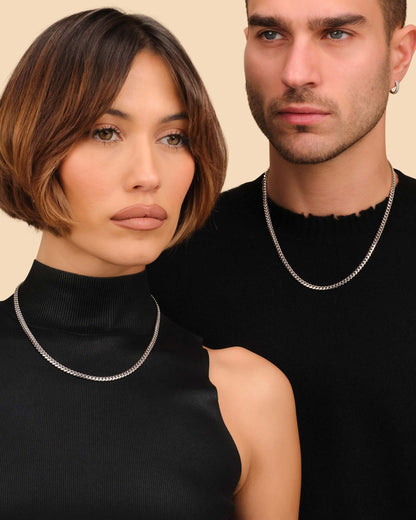 His and Hers Cuban 5mm Chain Set