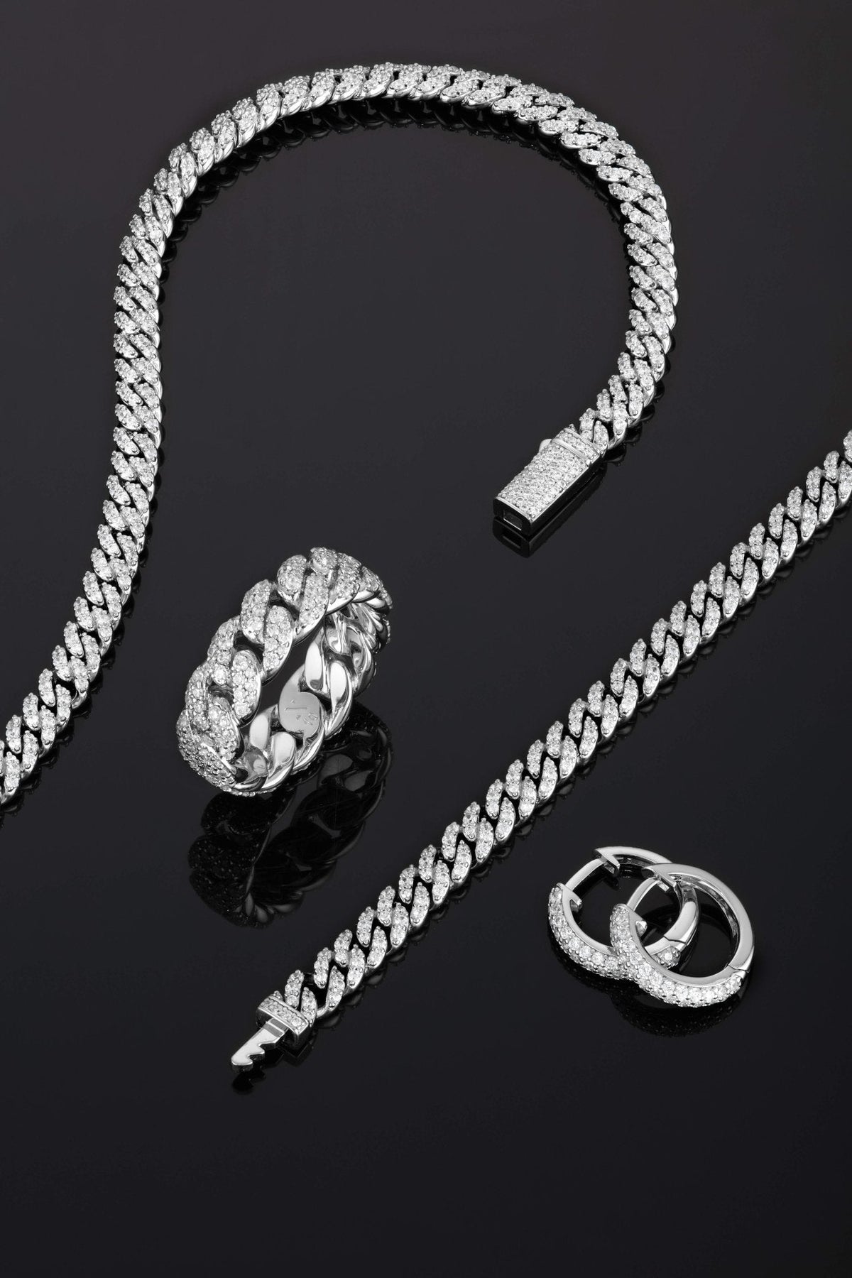 Iced Out Hoop Earrings