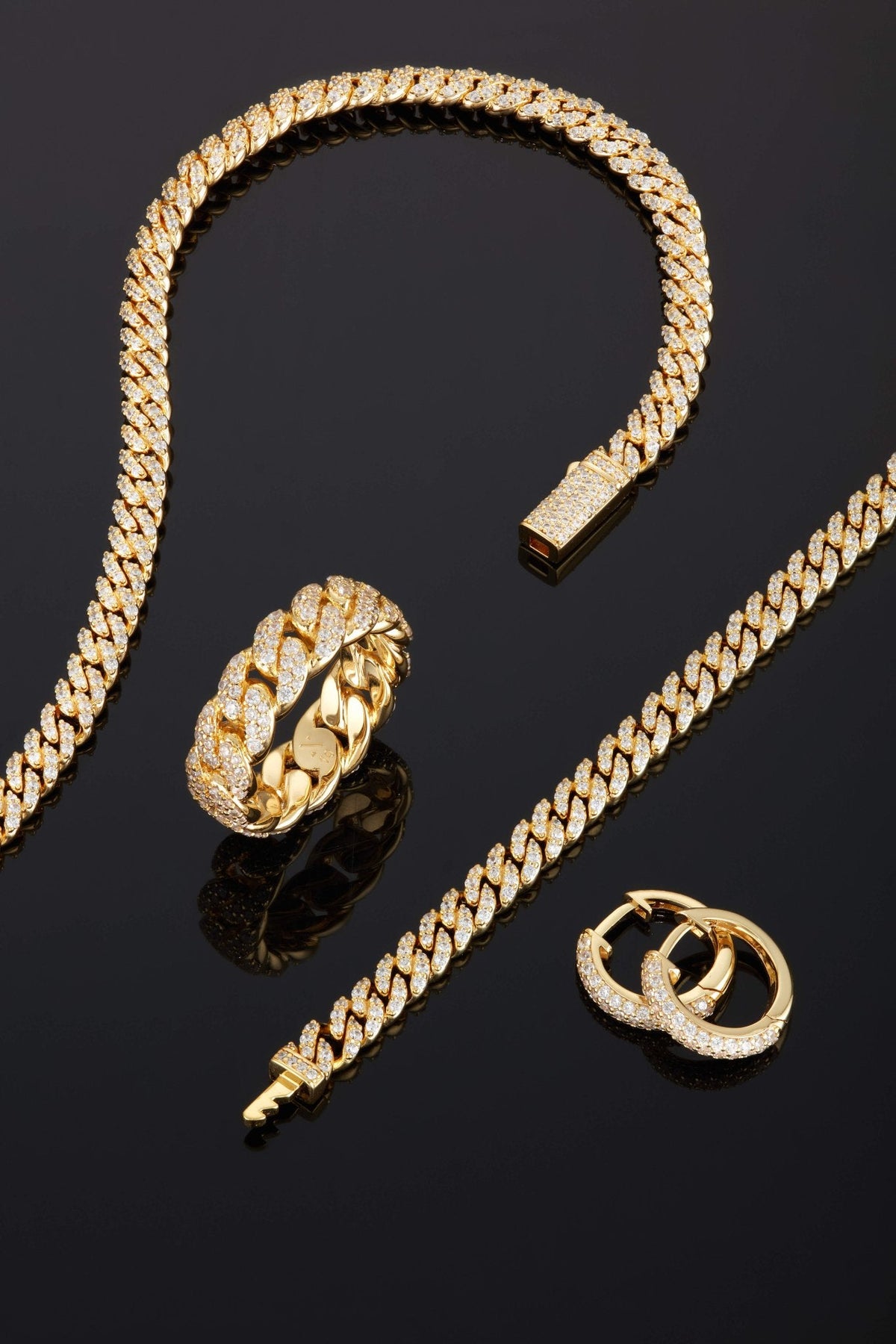 Iced Out Hoop Earrings