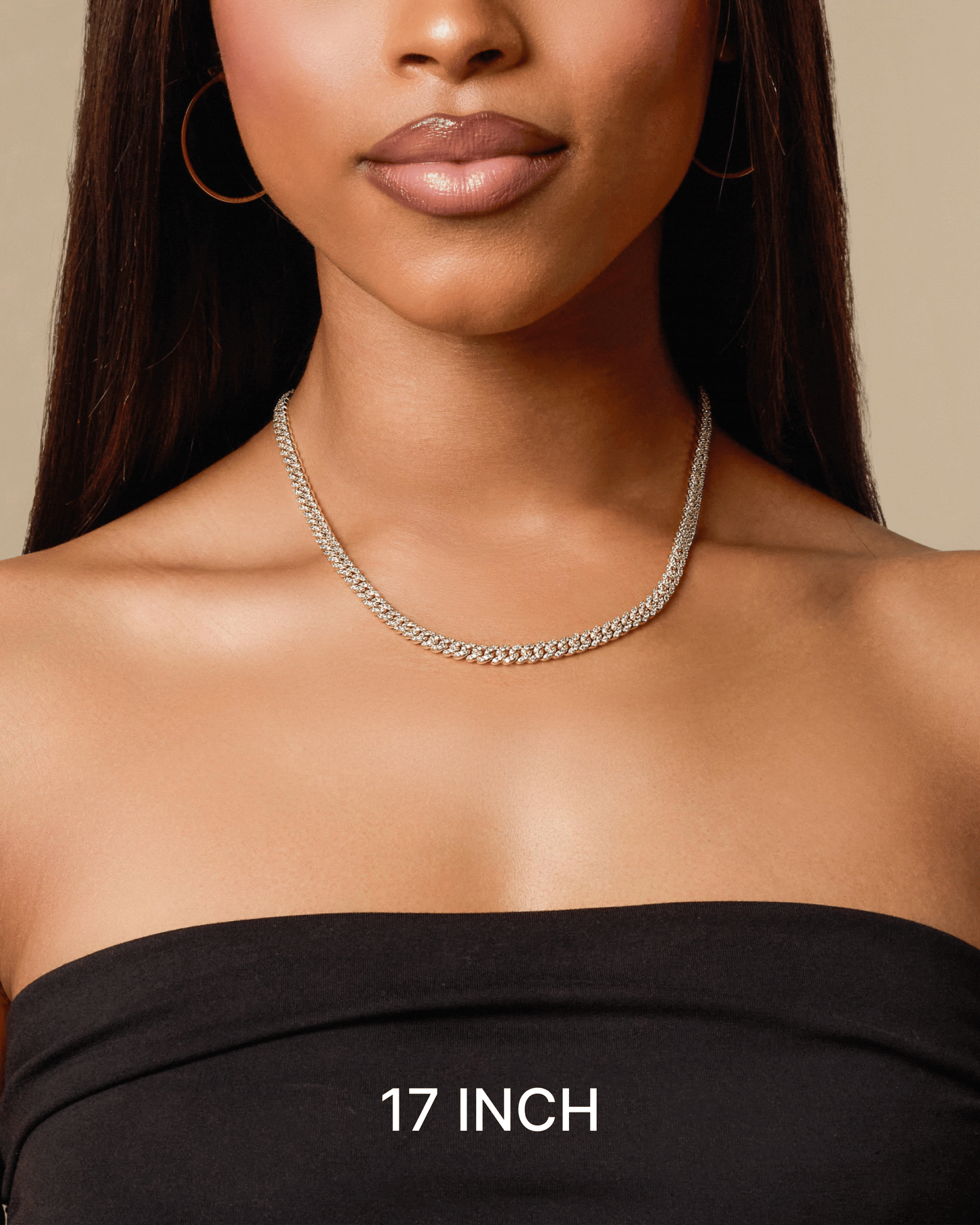 Women's Iced Out Cuban Link Chain 5mm