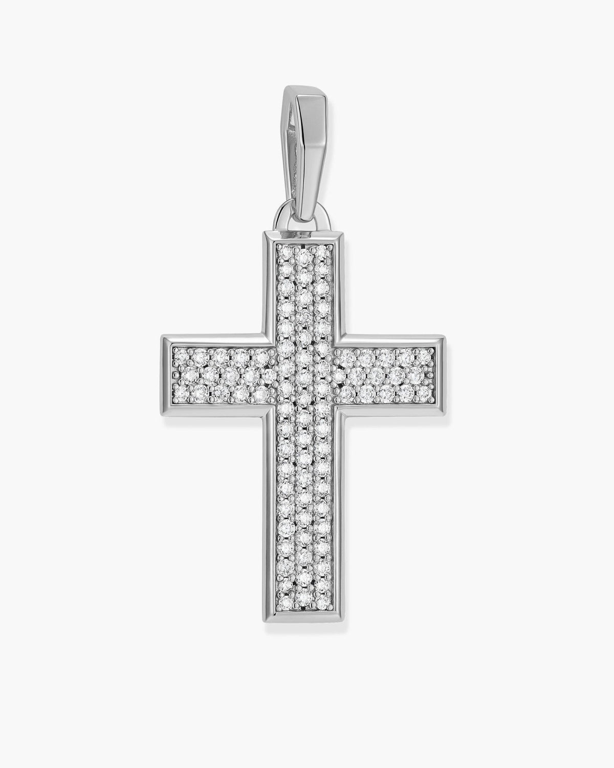 Iced Out Mosaic Cross Pendant
