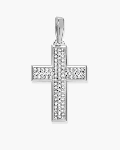 Iced Out Mosaic Cross Pendant