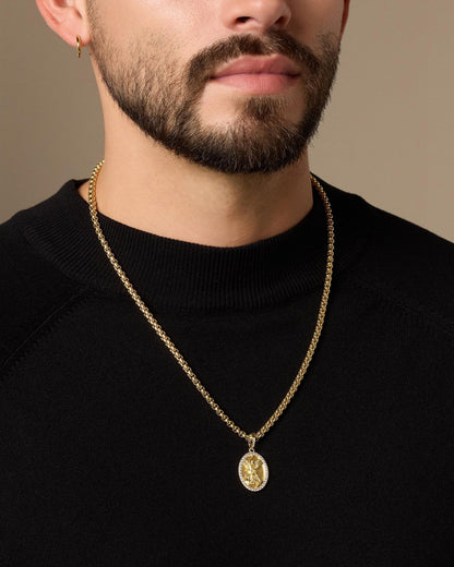 Studded St. Michael Pendant