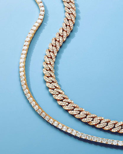 Iced Chain Stack Gold