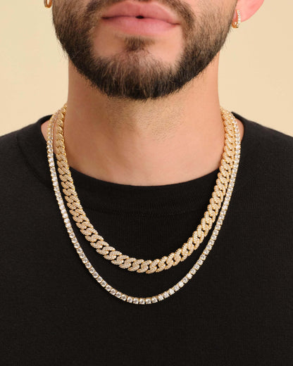 Iced Chain Stack Gold