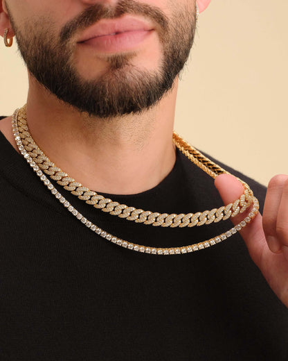 Iced Chain Stack Gold
