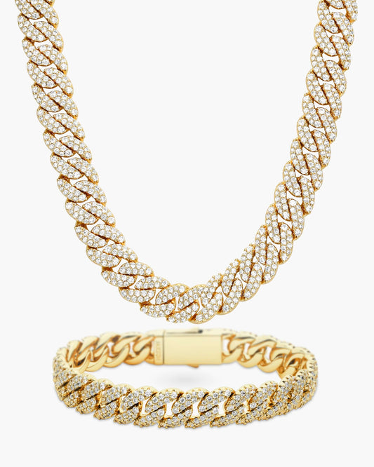 Iced Out Cuban Set 10mm