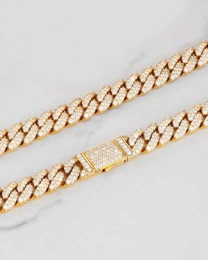 Women's Iced Out Cuban Link Chain 10mm