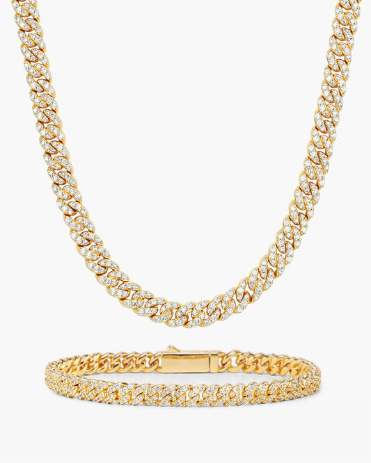 Iced Out Cuban Set 5mm
