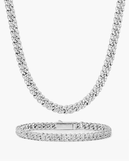 Women's Iced Out Cuban Set 5mm
