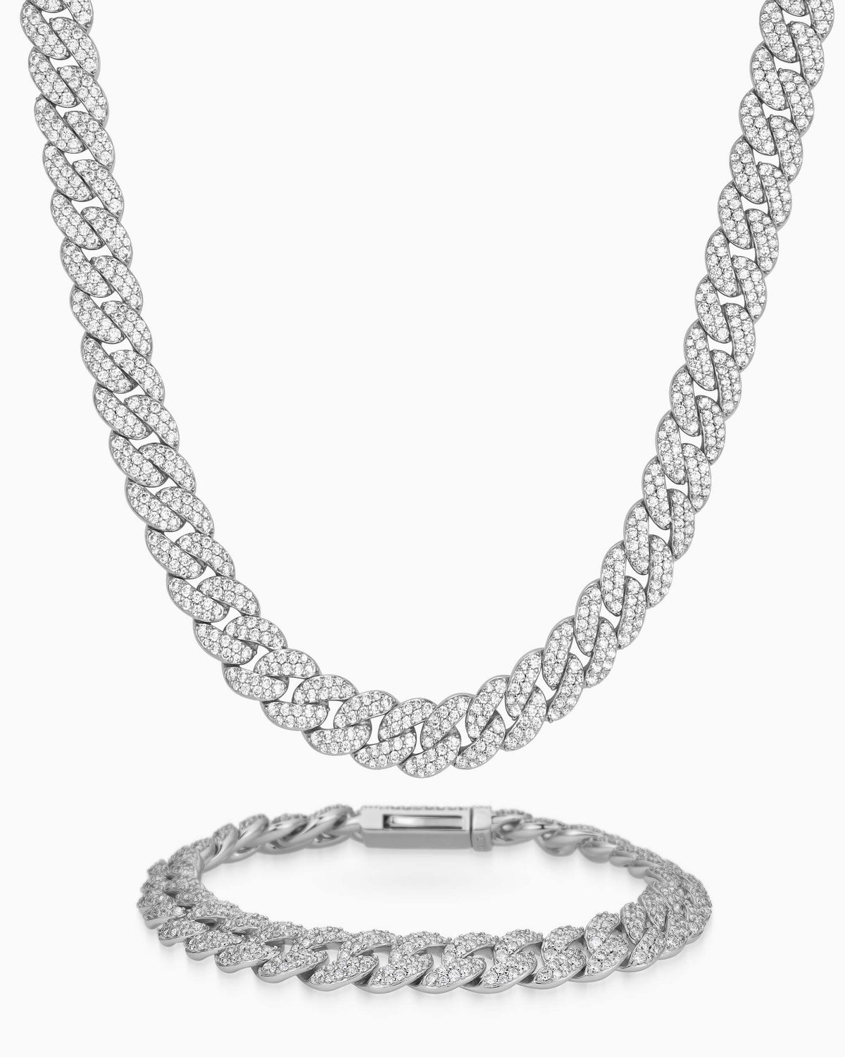 Women's Iced Out Cuban Set 8mm