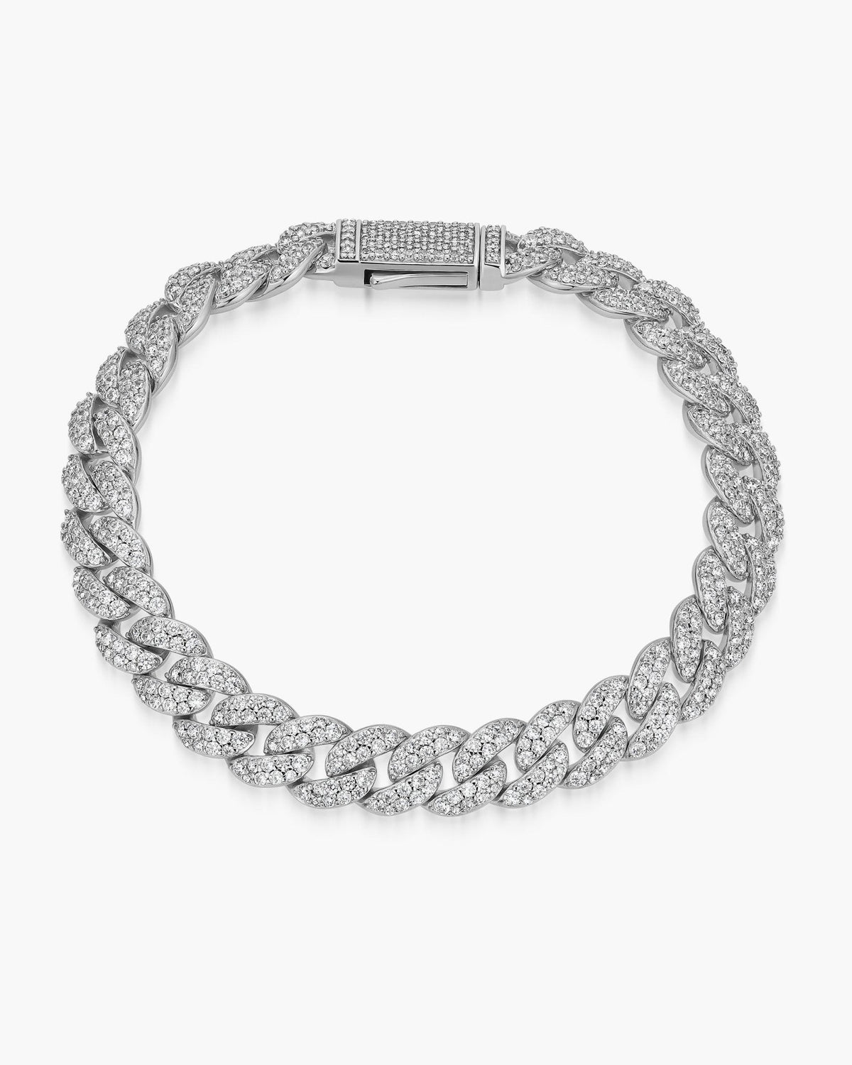 Women's Iced Out Cuban Link Bracelet 8mm