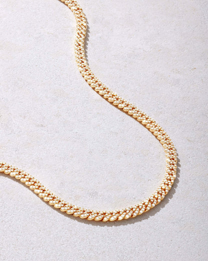 Women's Iced Out Cuban Link Chain 5mm