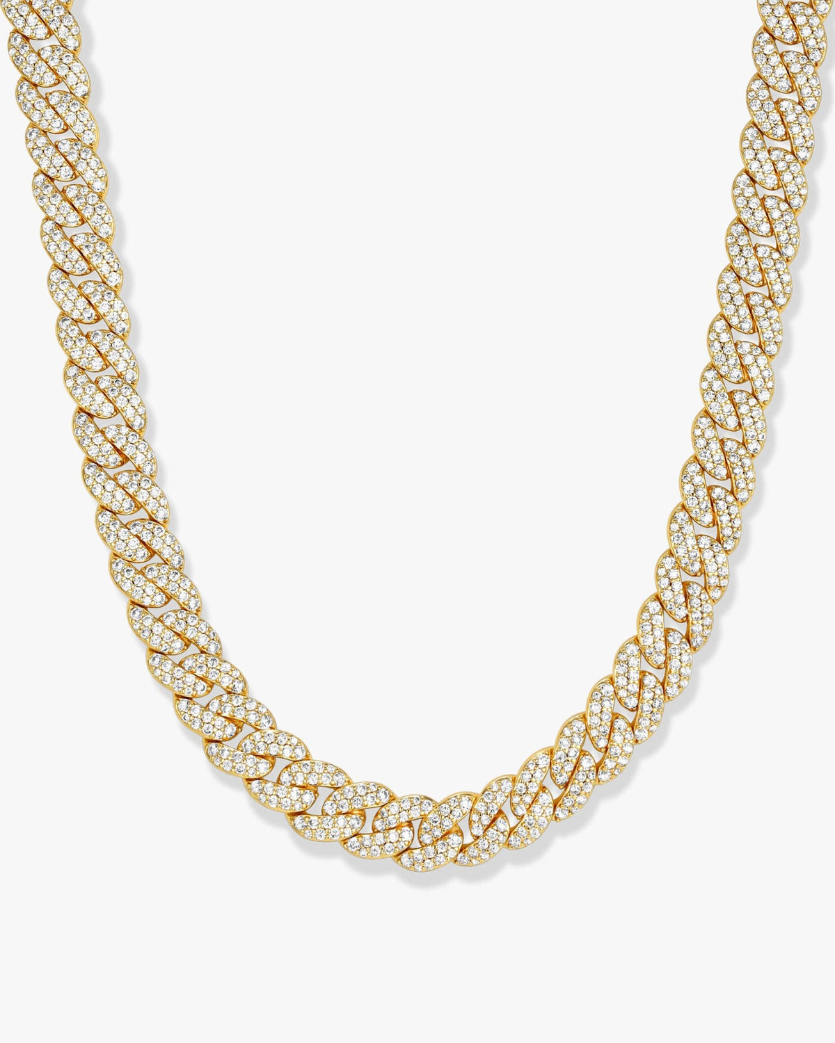 Women's Iced Out Cuban Link Chain 8mm