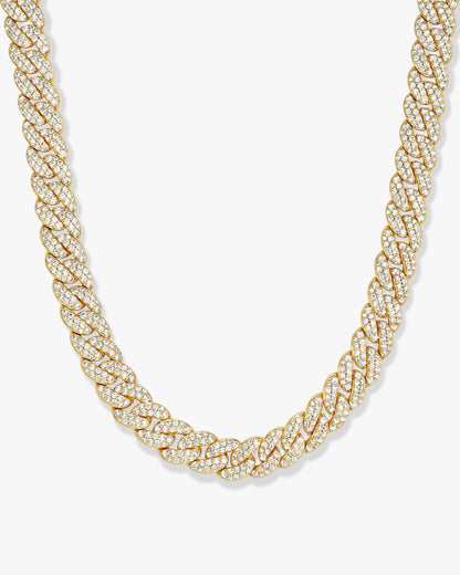 Women's Iced Out Cuban Link Chain 8mm