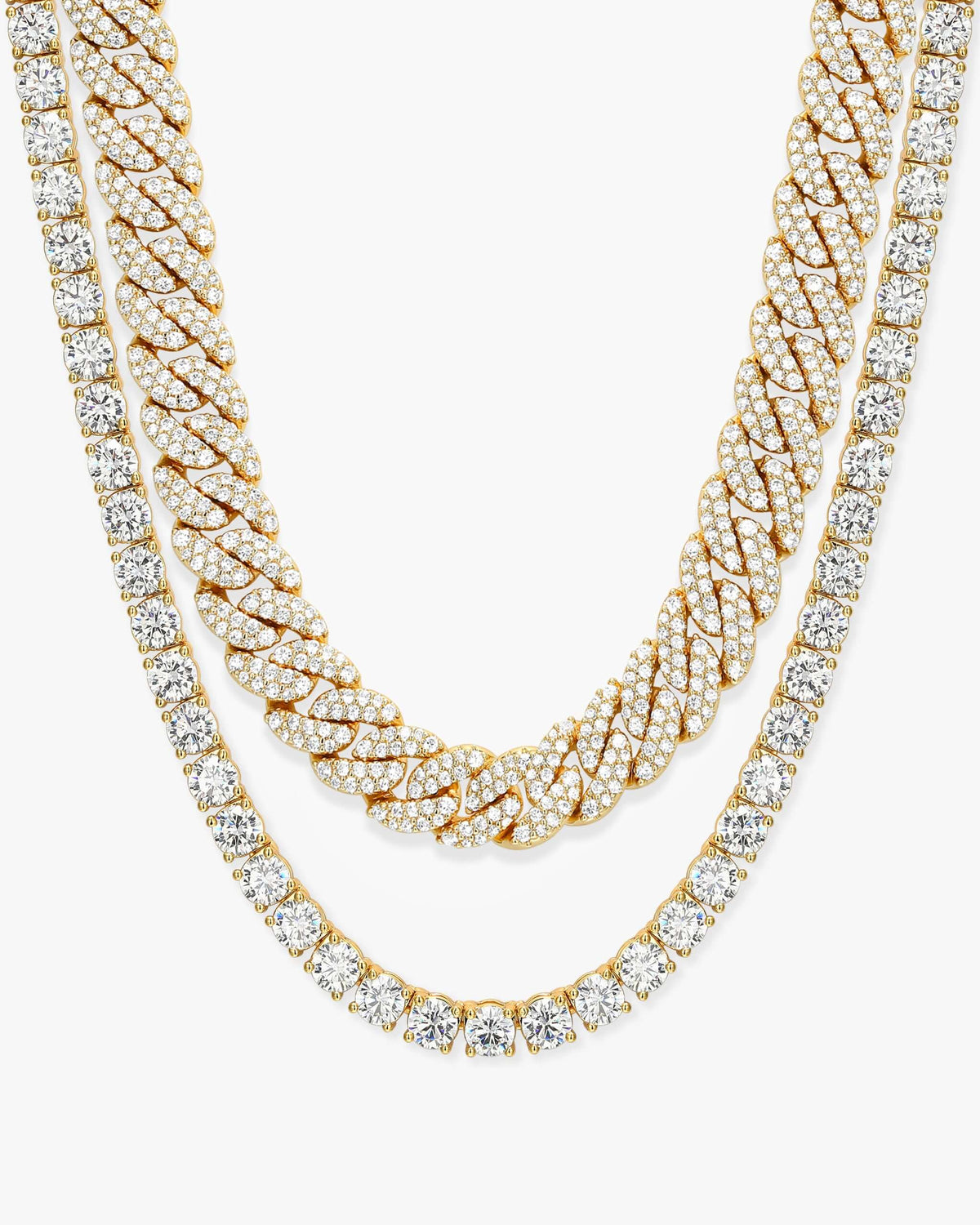 Iced Chain Stack Gold