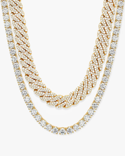 Iced Chain Stack Gold
