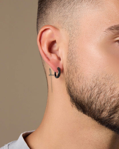 Iced Out Hoop Earrings