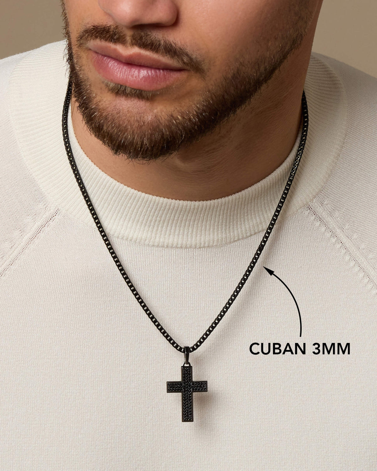 Iced Out Mosaic Cross Pendant