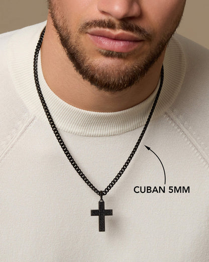 Iced Out Mosaic Cross Pendant