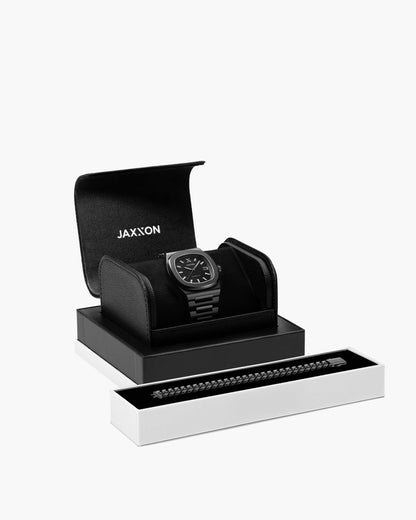 JX1 Automatic Watch + Cuban Link Bracelet 8mm