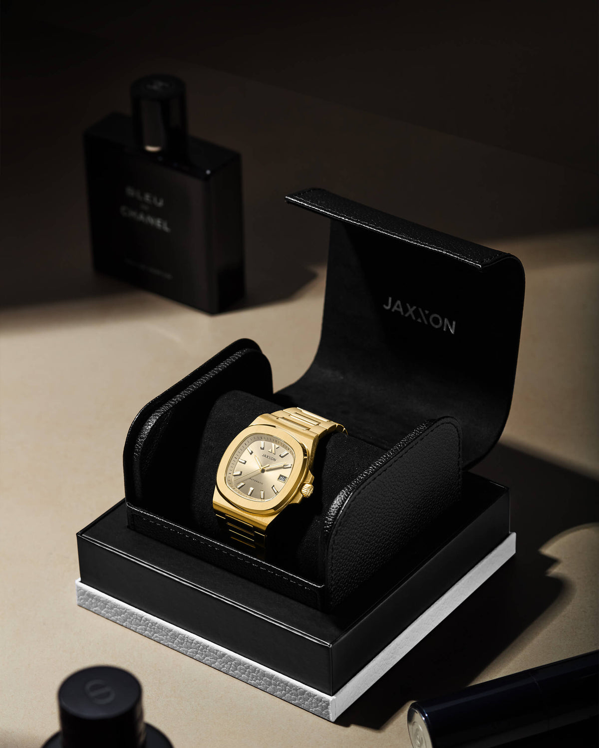 JX1 Automatic Watch + Cuban Link Chain 10mm