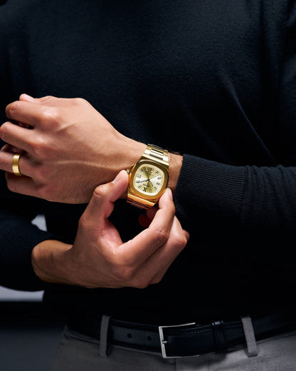 JX1 Automatic Watch + Cuban Link Chain 8mm