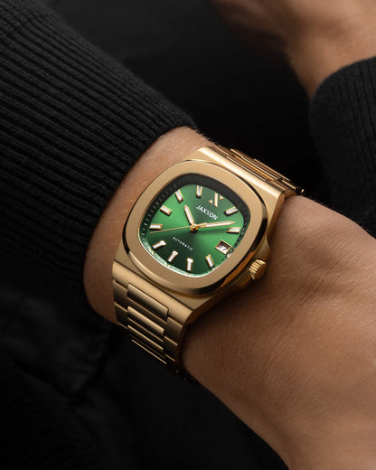 JX1 Automatic Watch + Cuban Link Chain 8mm